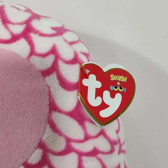 Ty Beanie Squish a Boos Owl Pinky Stuffed Animal Plush Toy Pink FLAW 8 in - Picture 2 of 9